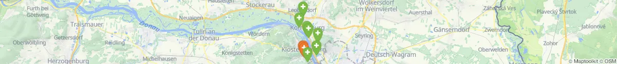 Kartenansicht für Apotheken-Notdienste in der Nähe von Korneuburg (Korneuburg, Niederösterreich)